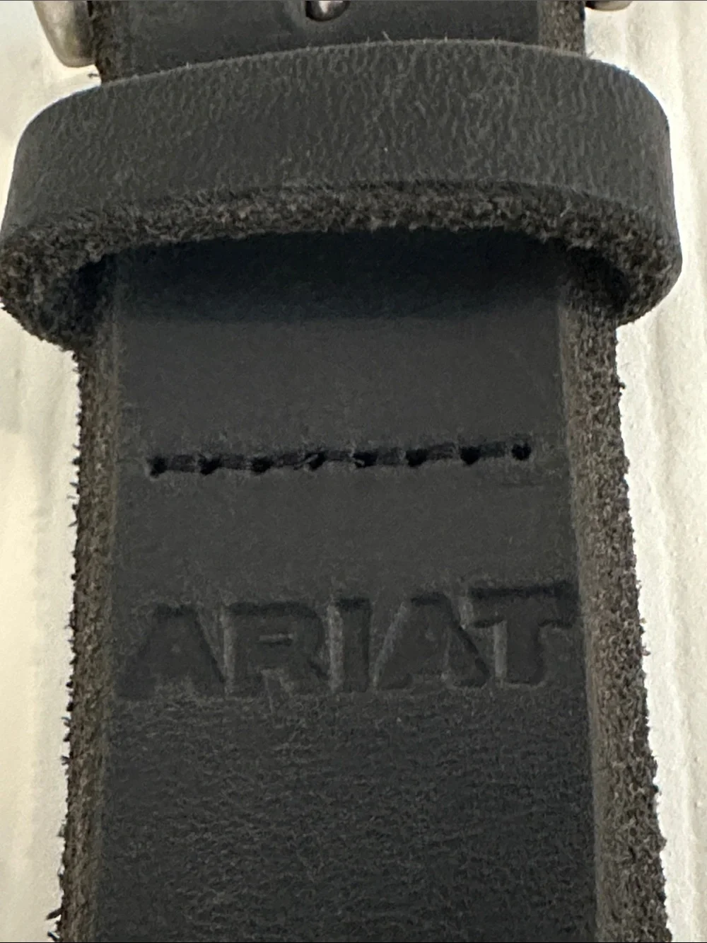 Ariat Men's Distressed Black Leather Western Belt Size 42 (47
